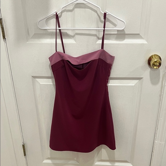 Chic Strapless Burgundy Dress - Picture 1 of 1